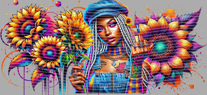 16oz Sunflower Girl-SU-378